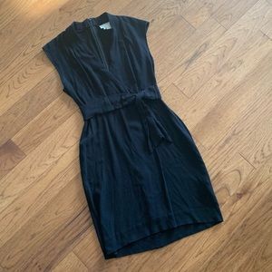 Kate spade little black faux wrap dress